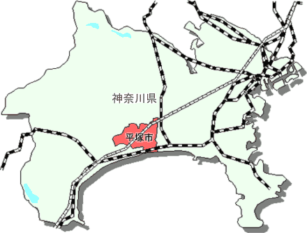 �_�ސ쌧�S��̒n�}